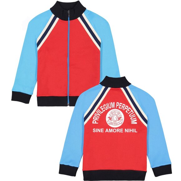 NWT Gucci Kids color block bomber jacket in red Size 10 - Picture 1 of 9